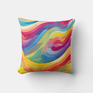 Rainbow Waves Cushion