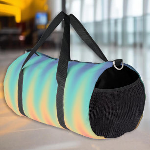 Rainbow waves hippy psychedelic duffle bag