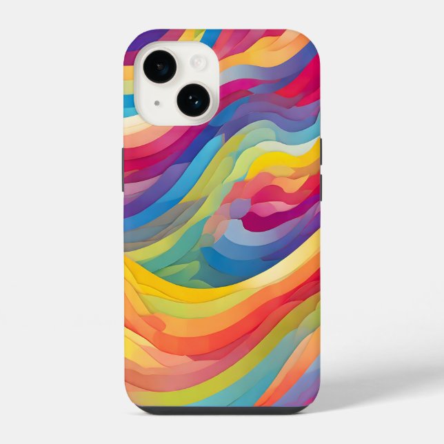 Rainbow Waves iPhone Case (Back)