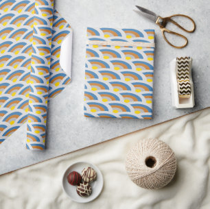 rainbow Waves mineral Wrapping Paper