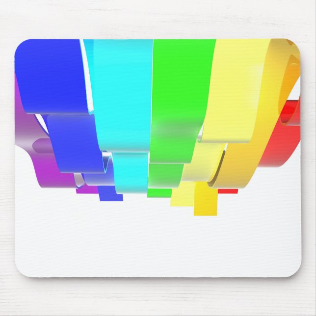 Rainbow waves mouse pad (Front)