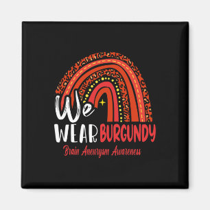 Rainbow We Wear Brain Aneurysm Awareness  Magnet