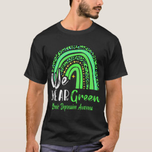 Rainbow We Wear Manic Depression Awareness T-Shirt