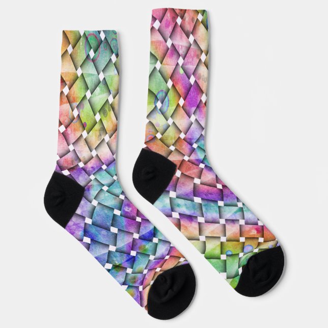 RAINBOW WEAVE Custom Sustainable Premium Crew Sock (Right)
