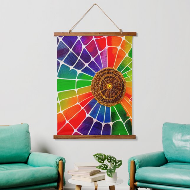 Rainbow Web Hanging Tapestry (Living Room)