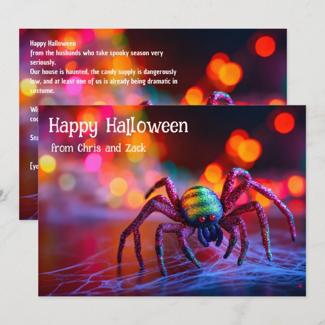 🌈🕷️Rainbow Web Magic greeting card (Front/Back)