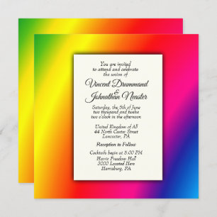Rainbow Wedding Invitations