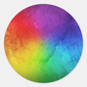 Rainbow Wedding Personalise Envelope Seal Sticker