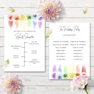 Rainbow Wedding Program