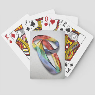 Rainbow Wedding Rings for Marriage Equality Playing Cards