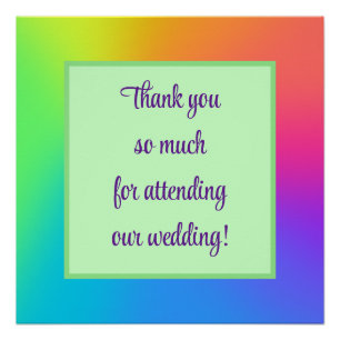 Rainbow Wedding Sign