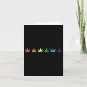 Rainbow Weed Lgbt Pride Ally  Card