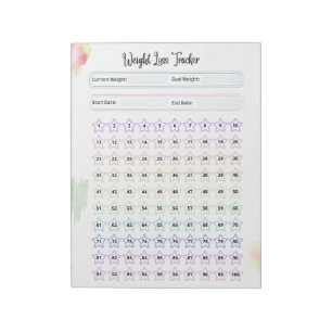Rainbow Weight Loss Tracker Notepad