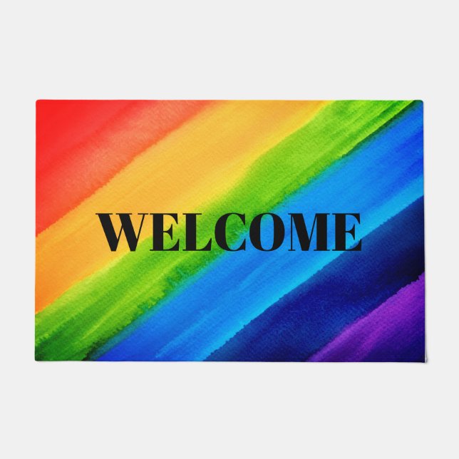 Rainbow Welcome Doormat (Front)