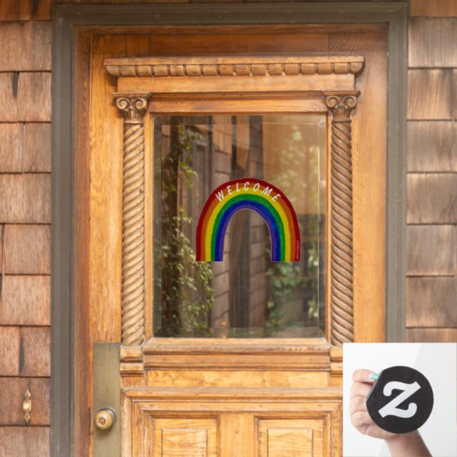 Rainbow Welcome Sign (Home Door)