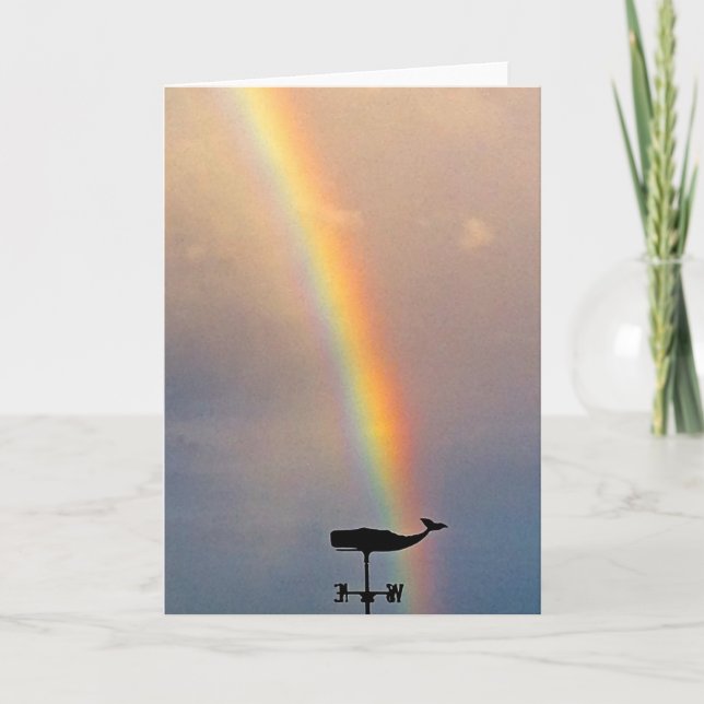 Rainbow Whale Card (Front)