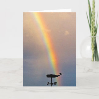 Rainbow Whale Card