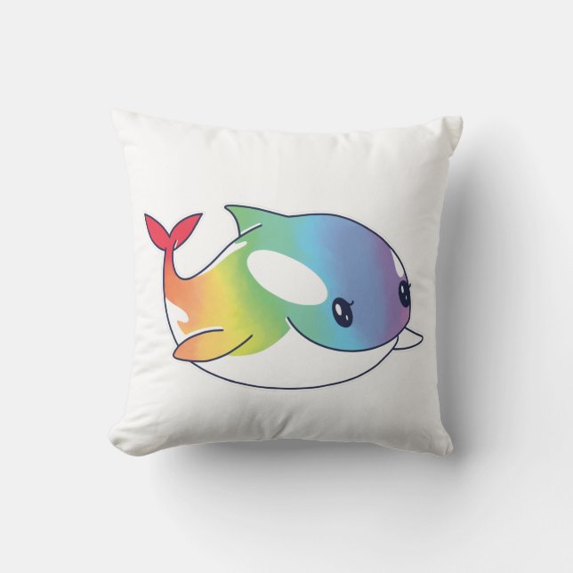 Rainbow Whale  Cushion (Front)