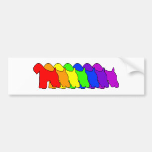 Rainbow Wheaten Bumper Sticker