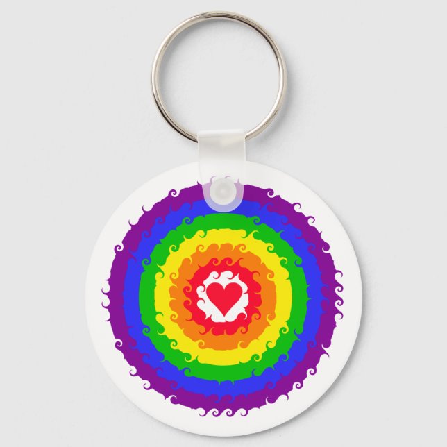 Rainbow Wheel keychain (Front)