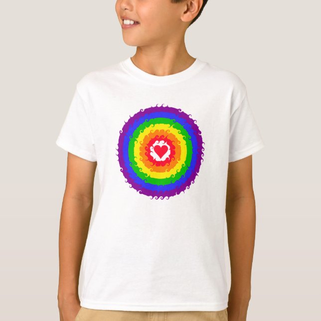 Rainbow Wheel shirt - choose style & colour (Front)