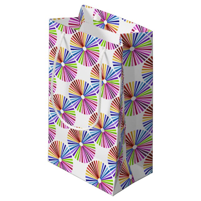 Rainbow Wheel Small Gift Bag (Front Angled)