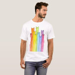Rainbow Whimsical Cats Illustration T-Shirt<br><div class="desc">Get your hands on it while it's still hot and fresh out of the oven!</div>