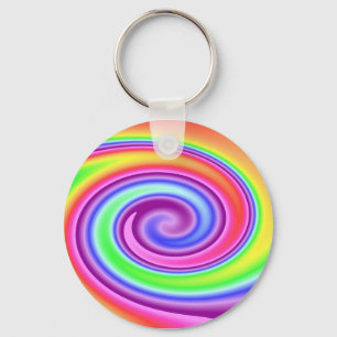 Rainbow Whirl Key Ring