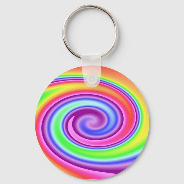 Rainbow Whirl Key Ring (Front)
