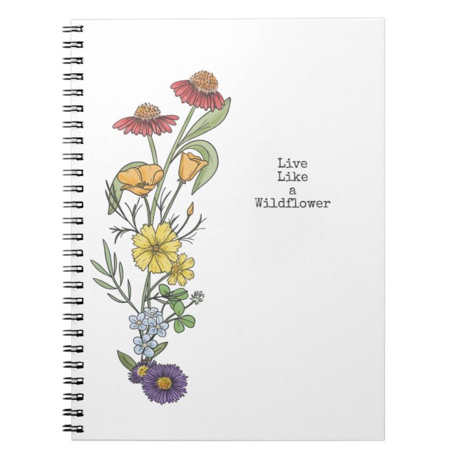 Rainbow Wildflower Sketch Notebook (Front)