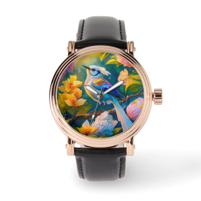 Rainbow Winged Jay Fantasy Bird Watch (Front)