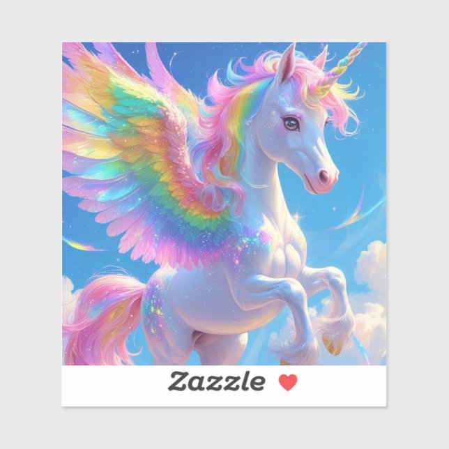 Rainbow Winged Prancing Unicorn (Sheet)