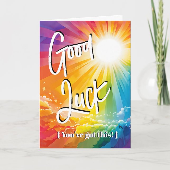 Rainbow Wishes: Good Luck You've Got This! exam Card (Front)
