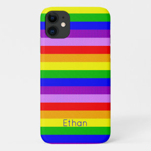 Rainbow with a dotty pattern iPhone 11 case