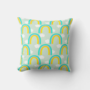 Rainbow with Cloud Blue Cushion