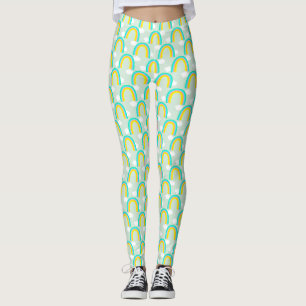 Rainbow with Cloud Blue Leggings
