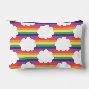Rainbow with Clouds Accessory Pouch