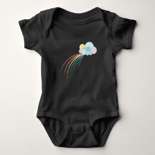 Rainbow with Clouds Baby Bodysuit