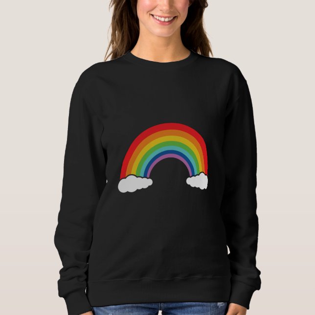 Rainbow with clouds sweatshirt (Front)