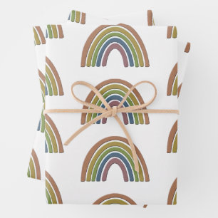 Rainbow With Faux Rustic Paper Terxture