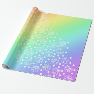 Rainbow with Fun Circles Wrapping Paper
