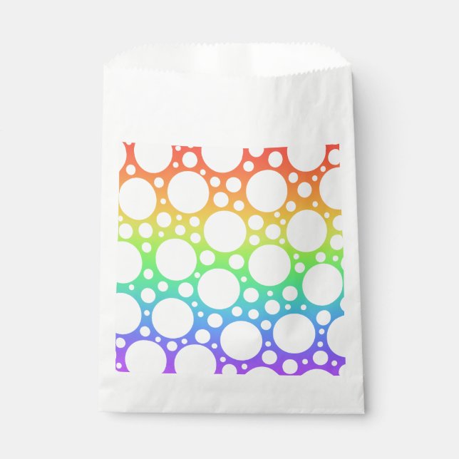Rainbow with Polka Dots Party Favour Bag (Front)