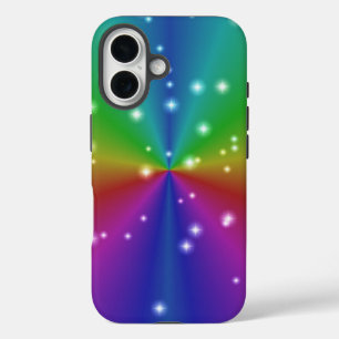 Rainbow with Stars iPhone 16 Case