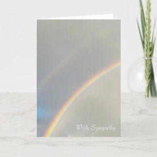 Rainbow With Sympathy Card - Blank Inside
