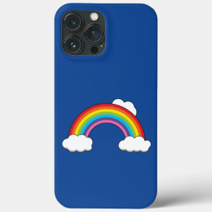 Rainbow with White Clouds iPhone 13 Pro Max Case