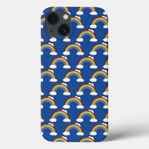 Rainbow with White Clouds iPhone 13 Case