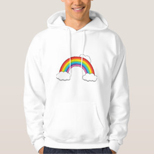 Rainbow with White Clouds Hoodie