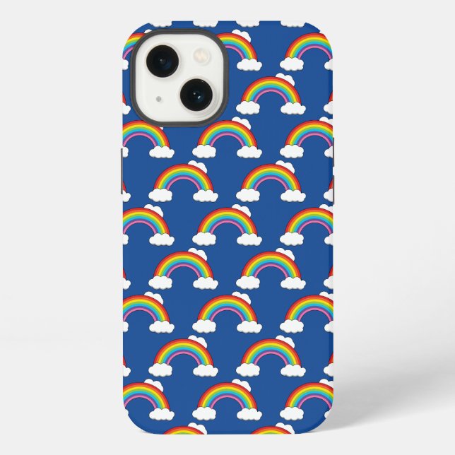 Rainbow with White Clouds iPhone Case (Back)