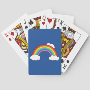 Rainbow with White Clouds Playing Cards