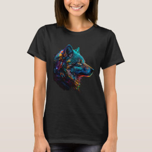 Rainbow Wolf Animal Graphic Men Women Kids T-Shirt